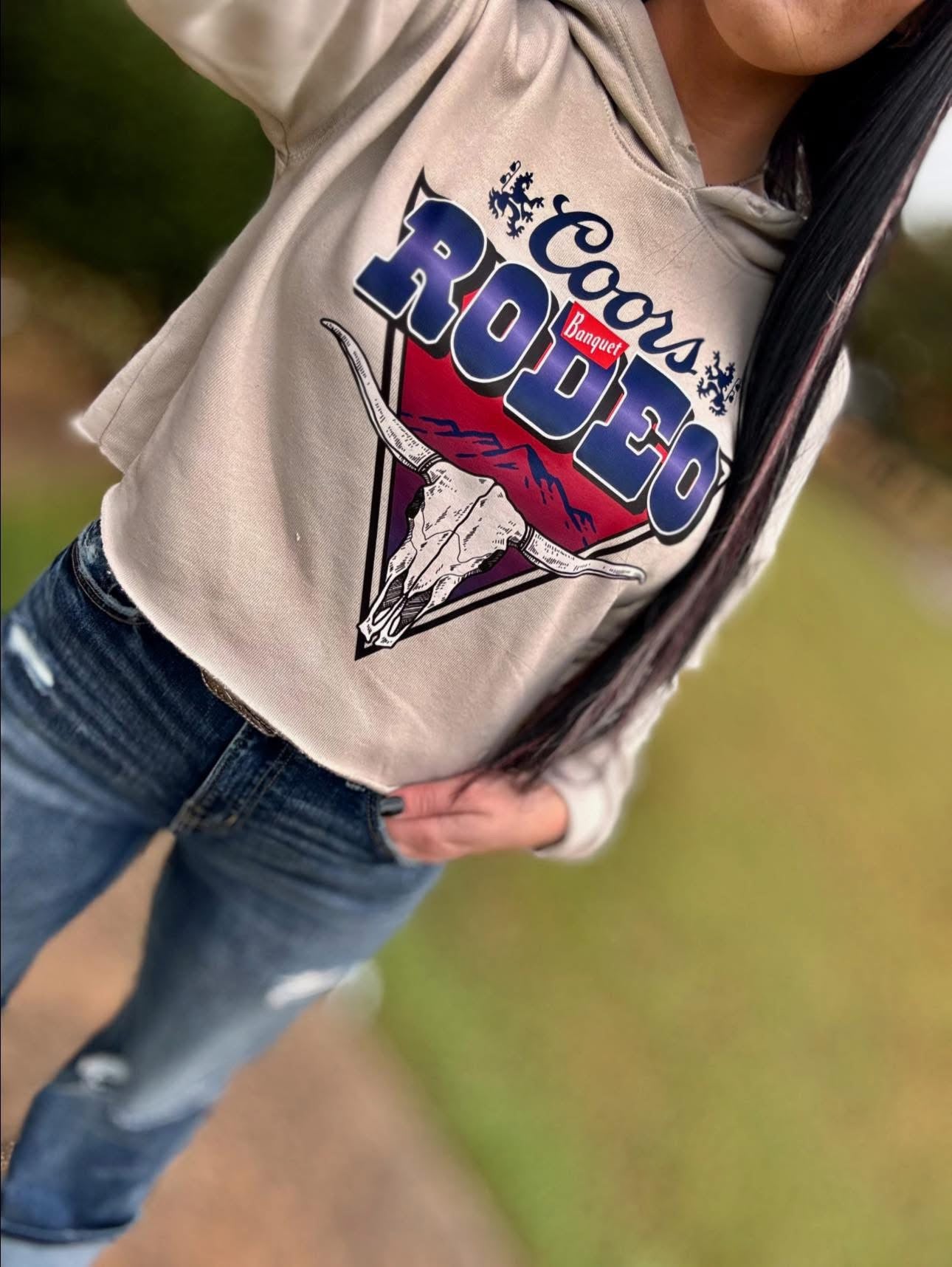 Coors Rodeo Cropped Hoodie