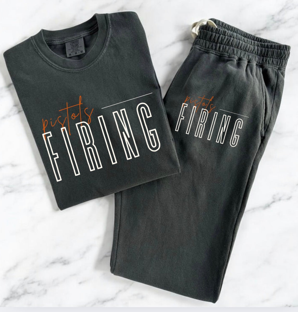 Pistols Firing Tee & Sweatpants Set