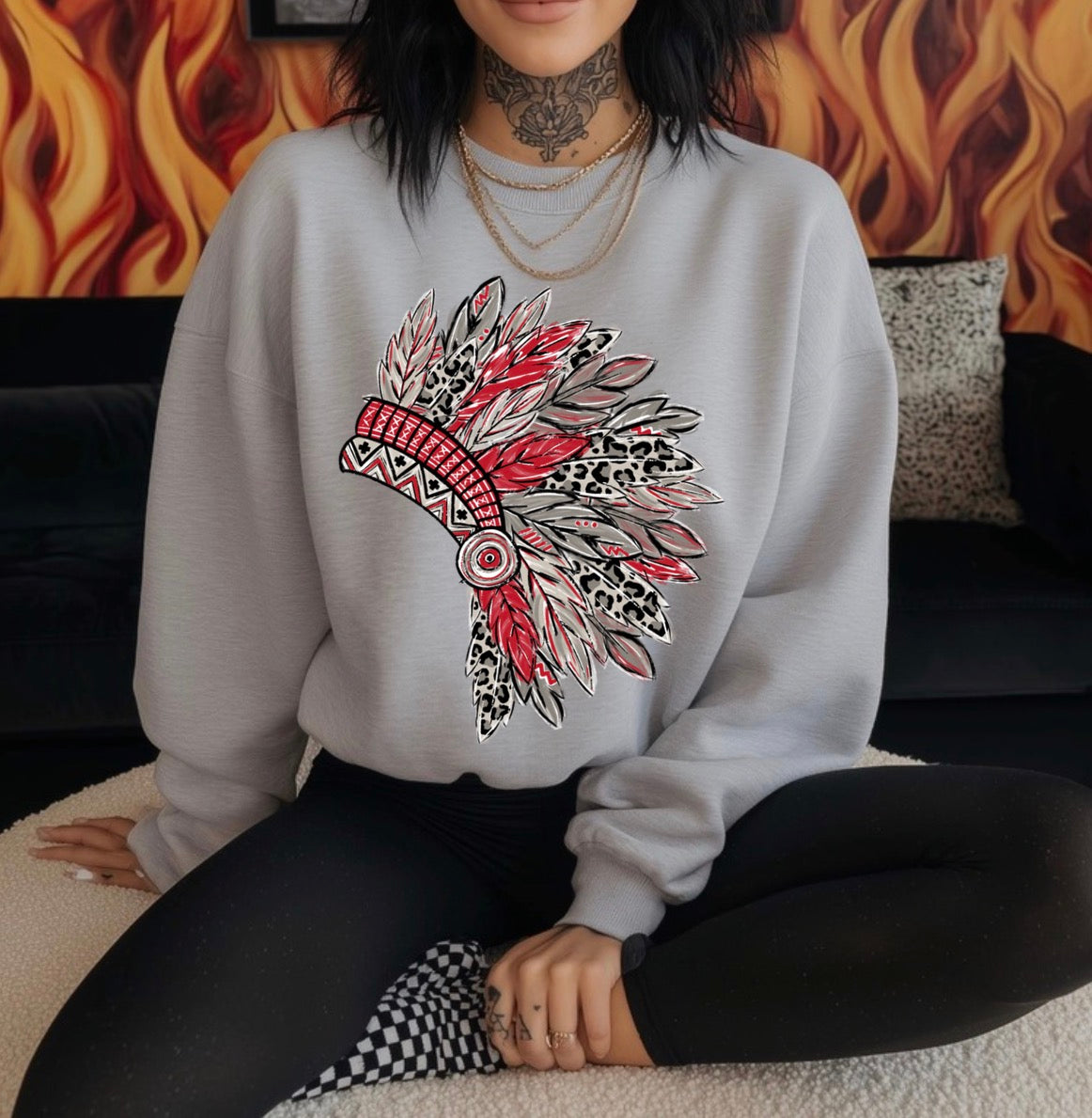 Red Headdress Sweatshirt