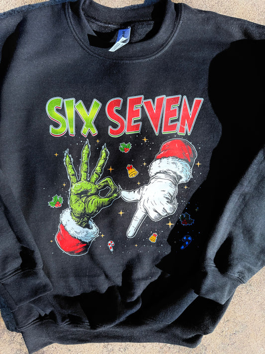 6 7 Christmas Sweatshirt - Youth