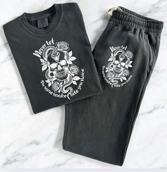 Never Let The Same Snake Tee & Sweatpants Set