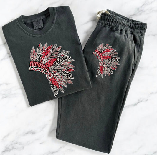 Headdress Tee & Sweatpants Set
