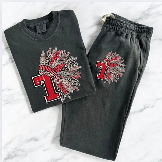 T Headdress Tee & Sweatpants Set